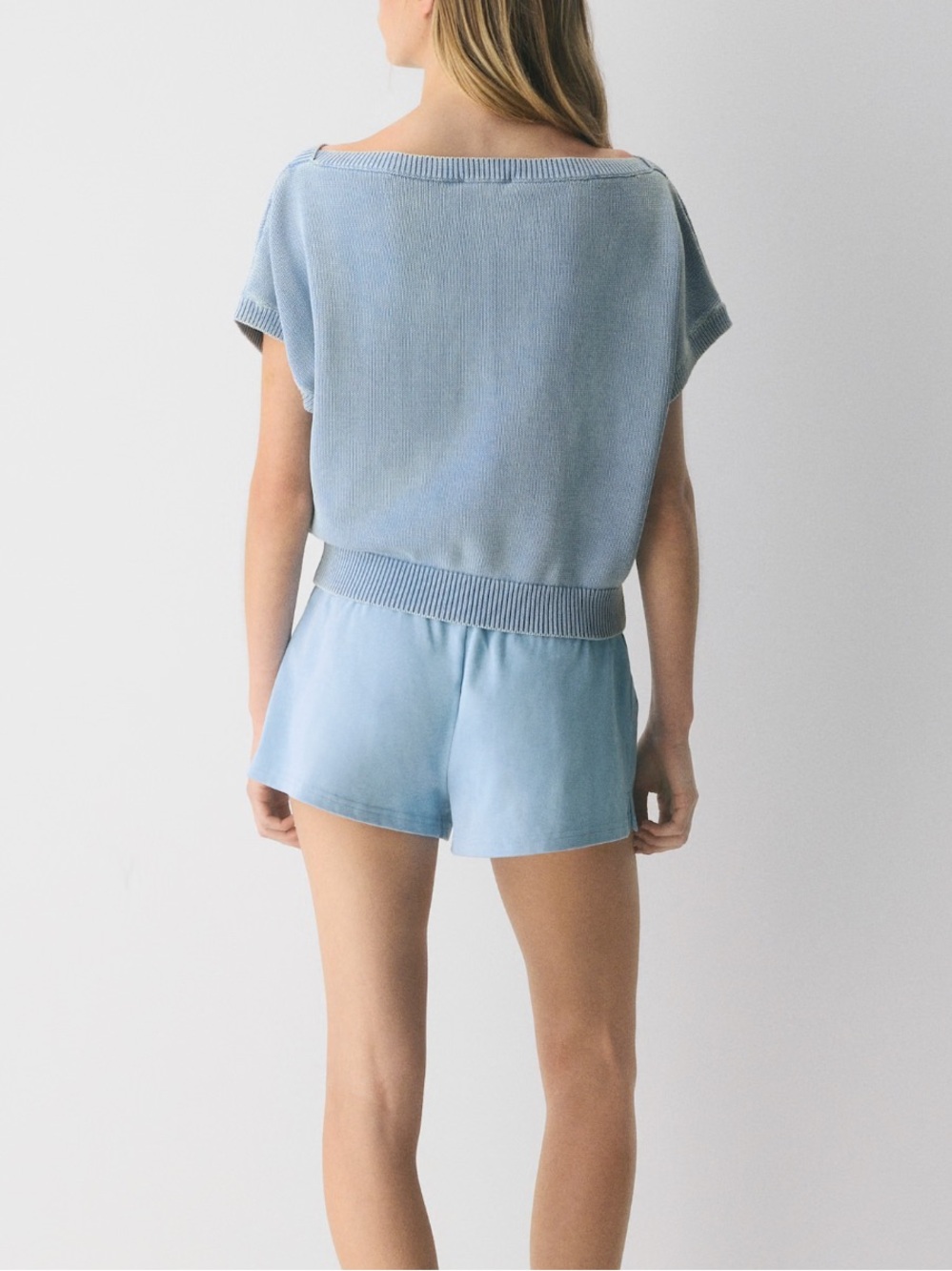 Aritzia TNA Hermosa Sweater Sun-faded Ripple Blue, Size XL NWT - Picture 10 of 11